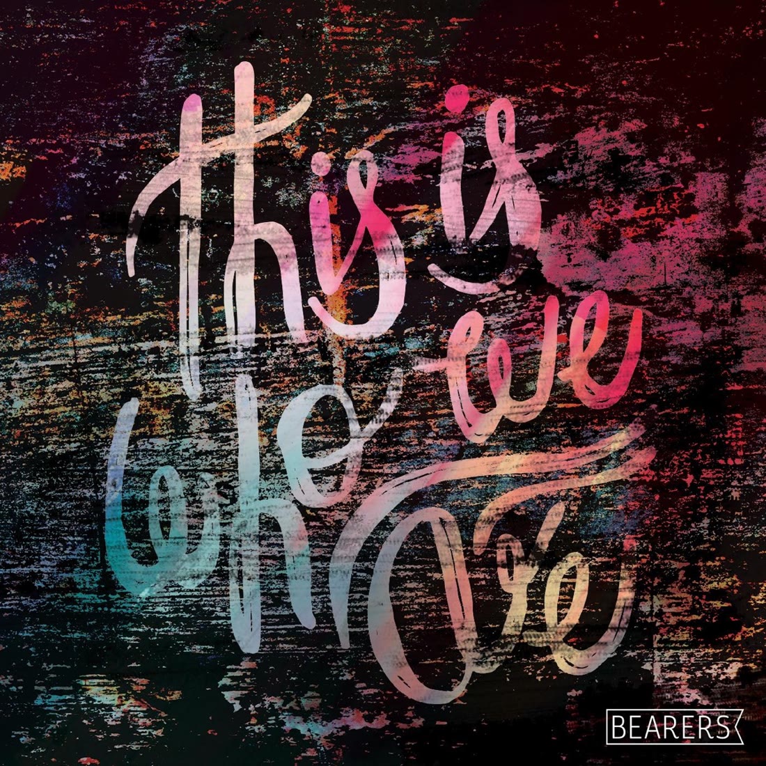 This Is Who We Are EP artwork: hand-lettered title over dark painted texture
