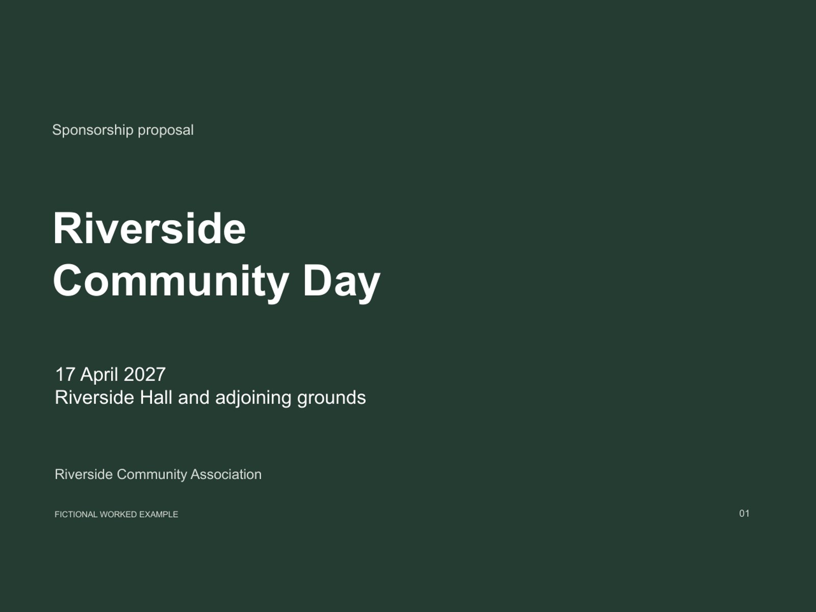 Community Event Sponsorship Kit preview